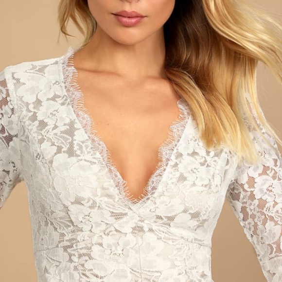 NWT Lulus white lace romper - Picture 3 of 4